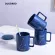 Oussirro 360ml Ceramic Coffee Mugs Constellation Theme Lucky Mug with Lid and Spoon for Friends
