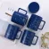 Oussirro 360ml Ceramic Coffee Mugs Constellation Theme Lucky Mug with Lid and Spoon for Friends