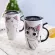 600ml Cartoon Creative Cat Milk Coffee Mug for Tea Porcelain Travel Cup Large Capacity Ceramic Nice S