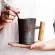 Japanse-Steyle Vintage Ceramic Coffee Mug Tumbler Rust Glaze Tea Milk Beer Mug with Wood Handle Water Cup Home Office Drinkware