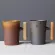 Japanse-Steyle Vintage Ceramic Coffee Mug Tumbler Rust Glaze Tea Milk Beer Mug with Wood Handle Water Cup Home Office Drinkware
