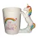 3d Stereo Unicorn Ceramic Mug Creative Animal Handle Coffee Cup Taza Unicornio Travel Coffee Mug Pink Cartoon Couple Coffee Cup