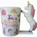 3d Stereo Unicorn Ceramic Mug Creative Animal Handle Coffee Cup Taza Unicornio Travel Coffee Mug Pink Cartoon Couple Coffee Cup