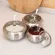 Stainless Steel Seasoning Pot Pepper Jar Spice Salt Container With Spoon Glass Cover Home Restaurant Kitchen Supplies
