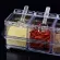 4Box Kitchen Seasoning Bottle Set Salt Box Sugar Pot Pepper Jar Spice Continers Convenuent Racks Dish Plastic Storage Box Case