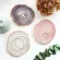Resin Storage Tray Painted Palette Agate Jewelry Display Plate Necklace Ring Earrings Display Trays Golden Rim Dish Decoration