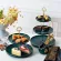 Ceramic Japanese Candy Snack Food Trays Cake Stand Malachite Green Wedding Party Table Decoration Serving Tray Kitchen Organizer