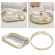 Retro Style Golden Iron Delicate Glass Mirror Base Tray Bedroom Desk Jewelry Cosmetic Storage