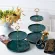Nordic Malachite Green Cake Stand Fruits Snack Dessert Tray 2-Layer 3-Layer Ceramic Plate Wedding Party Storage Trays Decors