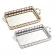 1pc Rectangle European Style Mirrored Vanity Makeup Jewelry Trinket Perfume Tray Organizer Decorative Tray