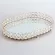 Golden Delicate Jewelry Storage Glass Mirror Base Bedroom Desk Cosmetic Decorative Organize Plate Tray