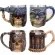 Stainless Steel Steel SKULL Beer Cup Viking Warrior Skull Mug Tankard Medieveal Skull Drinkware Mug for Coffee Beverage Juice Mugs