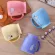 Duolvqi Cartoon Cat Coffee Mug Teacup Creative Ceramic Mugs Lovely Water Cup With Wooden Lid And Stainless Steel Spoon 401-500ml