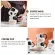 450ml Ceramic Cow Pattern Coffee Mug Tea Chocolate Cup With Lid And Spoon