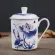 Jingdezhen Bone China Ceramic Large Cups With Cover Drinkware Porcelain Mug Meeting Office Mug About 500ml