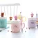 Oussirro Creative Ins Animals Cartoon Mugs Ceramic Cute Cup Cup Cup Office Cup Lid Spoon