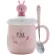 Oussirro Creative Ins Animals Cartoon Mugs Ceramic Cute Cup Cup Cup Office Cup Lid Spoon