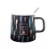 Nordic Style Ceramic Mug with Spoon with LID 400ml Coffee Cup Men Hotel Business Office Drinkware