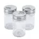 6PCS Stainless Steel Lid Condiment Pot Seasoning Bottle Glass Kitchen Supplies and Materials Saltcellar Rotational Reggulation