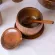 Seasoning Cans Natural Wood Spoon Japanse Style Salt Sugar Bowl Storage Container with Lid Kitchen Tools Gadgets