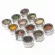 New Magnetic Spice Jars Tins Stainless Steel Spice Jars Set With Clear Lid Labels Seasoning Pepper Spice Storage Container Box