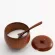 Seasoning Cans Natural Wood Spice Jar Spoon Japanese Style Salt Sugar Bowl Storage Container With Lid Kitchen Tools Gadgets