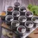 New Magnetic Spice Jars Tins Stainless Steel Spice Jars Set with Clear Lid Labels Seasoning Pepper Spice Storage Container Box