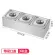 1/6 Stainless Steel Servings Pot Rack Milk Tea Shop Jam Box Split Grid Seasoning Rack Lattice Basin Base Bracket Three Grids