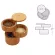 TOTALLY BAMBOO SALT BOX BAMBOO STORAGE BOX with Magnetic Swivel Lid Permanently on LID