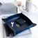Jinserta Pu Leather Folding Tray Jewelry Display Plate Earrings Rings Cosmetic Organizer Desk Key Coin Watch Sundries Box