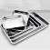 Jinserta Stainless Steel Storage Trays Thick Pans Rectangular Multi-Function Cafeteria Tray Barbecue Deep Rice Dishes Plate