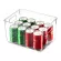Kitchen Refrigerator Storage Box Clear Pantry Organizer Bins Household Plastic Food Storage Baskets Organizing 4o