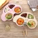 WHEAT STRAW BABY CARTOON TODDLER DIVIDED PLATES DURABLE DUNNER PLATE NON SLIP KIDS TRAY FOEDING FOOD DISHES Children Training @5