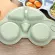 Wheat Straw Baby Cartoon Toddler Divided Plates Durable Dinner Plate Non Slip Kids Tray Feeding Food Dishes Children Training @5