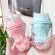 250ml Cartoon Double Plastic Sakura Cat Claw with Lid Straw Juice Milk Kid's Cup Valentine's Day Coffee Cup Tableware