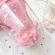 250ml Cartoon Double Plastic Sakura Cat Claw with Lid Straw Juice Milk Kid's Cup Valentine's Day Coffee Cup Tableware