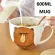 600ml Creative Ceative Ceramic Mug Animal Cover and Spoon Special Slotted Cup Breakfast Bowl Home Office Fancy Tea Drinker