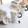 Color Cartoon Milk Coffee Ceramic Mug With Lid Spoon Cup 400ml Cute Cat Heat-Resistant Cup Kitten Children Cup Office S