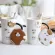 Color Cartoon Milk Coffee Ceramic Mug With Lid Spoon Cup 400ml Cute Cat Heat-Resistant Cup Kitten Children Cup Office S