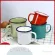 8cm / 9cm / 10cm Solid Color Enamel Cup Nostalgic Classic Teapot Household Large Capacity Drinking Mug Vintage Coffee Cup