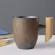 Personalized Japanse Pottery Mugs with Wooden Handle Variable Glaze Ceramic Coffee Tea Water Cups S For Men Boss Boy