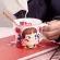 Peko Ceramic Mug Cartoon Strawberry Coffee Milk Tea Mugs Kitchen Tableware Cute Porcelain Breakfast Oats Cup HouseWarming