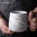 Chanthova 380ml Big Big Big Big Belly Modern Creative Texture Pattern Ceramic Coffee Mug Home Office Porcelain Coffee Cups and Mugs