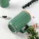 270ml Wooden Lid Ceramic Water Cup with Spoon Green Cactus Mug with Handle Creative Milk Coffee Cup Juice Office Water Cup