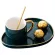 Japanese Style Luxury Ceramic Cup With Plate Creative Gold Coffee Mug Snack Dish Set English Afternoon Tea Cup With Spoon