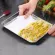 Rectangle Storage Trays Stainless Steel Household Steamed Sausage Dish Fruit Water Bread Pan Kitchen Baking Pastry Shallow Plate