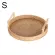 Rattan Handwoven Round High Wall Severash with Handle Food Storage Plate Handles for Breakfast Drink Coffee Tea
