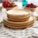 Kitchen Tableware Bread Butter Plates Japanese Style Solid Wood Round Fruit Salad Bread Dessert Dish Bowl Tray
