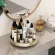 2pc 360 Stainless Steel Rotation Cabinet Storage Tray Spice Drink Cosmetic Organizer Plate Rack Turntable Holder Kitchen Tool