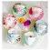 European Style Coffee Cup Set with Saucer Black Tea Bone China Butterfly Rose Pattern Mugs